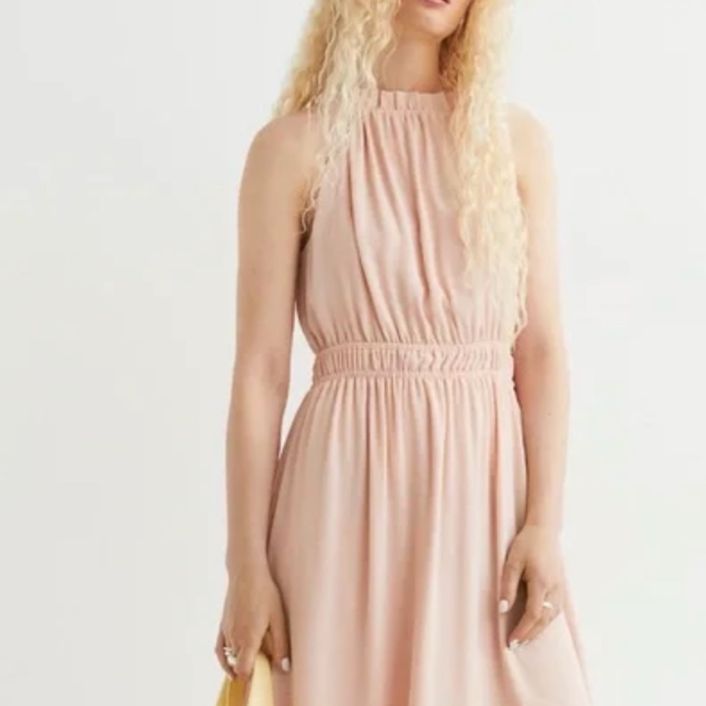 NWT Homecoming H&M Pink Halter Neck Dress Wedding Bridesmaid | Size M